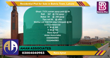 Residential Plot for Sale in Sector F - Ghazi Block -  Bahria Town, Lahore - (BP-122338)