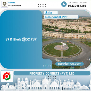 Residential Plot for Sale in Phase 2 - D Block -  Bahria Orchard, Lahore - (BP-122379)