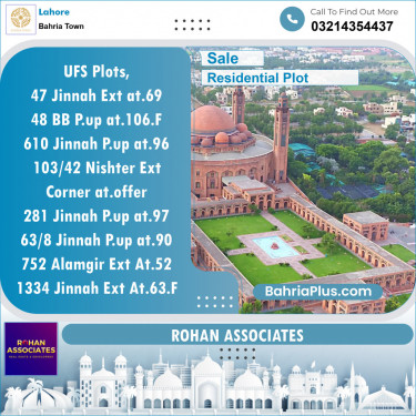 Residential Plot for Sale in Sector E - Jinnah Ext. Block -  Bahria Town, Lahore - (BP-122439)
