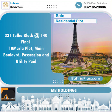 Residential Plot for Sale in Sector F - Talha Block -  Bahria Town, Lahore - (BP-122465)