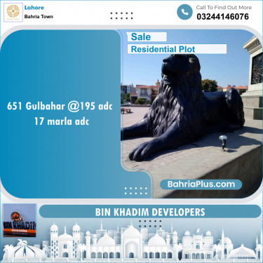 Residential Plot for Sale in Sector C - Gulbahar Block -  Bahria Town, Lahore - (BP-122492)