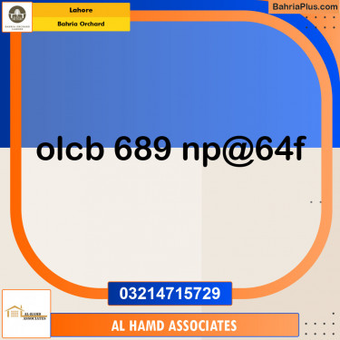 Residential Plot for Sale in OLC-B Block -  Bahria Orchard, Lahore - (BP-122554)