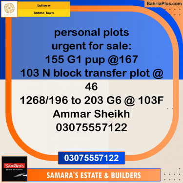 Residential Plot for Sale in Golf Phase 1 -  Bahria Town, Lahore - (BP-122568)