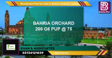 Residential Plot for Sale in Bahria Orchard, Lahore - (BP-122713)