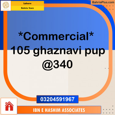 Commercial Plot for Sale in Sector F - Ghaznavi Block -  Bahria Town, Lahore - (BP-122813)
