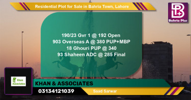 Residential Plot for Sale in Golf Phase 1 -  Bahria Town, Lahore - (BP-122824)
