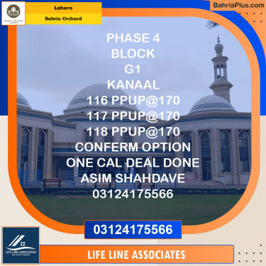 Residential Plot for Sale in Bahria Orchard, Lahore - (BP-123000)
