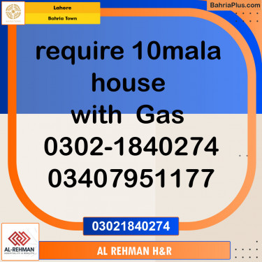 Residential House for Rent in Bahria Town, Lahore - (BP-123051)