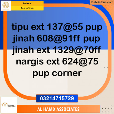 Residential Plot for Sale in Bahria Town, Lahore - (BP-123108)