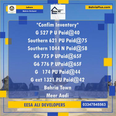Residential Plot for Sale in Phase 2 - G Block -  Bahria Orchard, Lahore - (BP-123145)