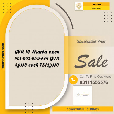Residential Plot for Sale in Golf Phase 1 -  Bahria Town, Lahore - (BP-123218)