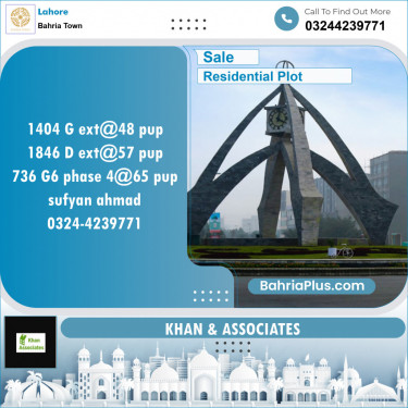 Residential Plot for Sale in Bahria Town, Lahore - (BP-123270)