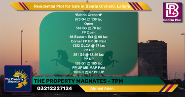 Residential Plot for Sale in Phase 4 - G4 Block -  Bahria Orchard, Lahore - (BP-123311)