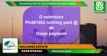 Residential Plot for Sale in Bahria Orchard, Lahore - (BP-123398)