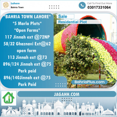 Residential Plot for Sale in Sector E - Jinnah Ext. Block -  Bahria Town, Lahore - (BP-123420)