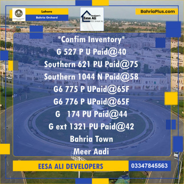 Residential Plot for Sale in Phase 2 - G Block -  Bahria Orchard, Lahore - (BP-123499)