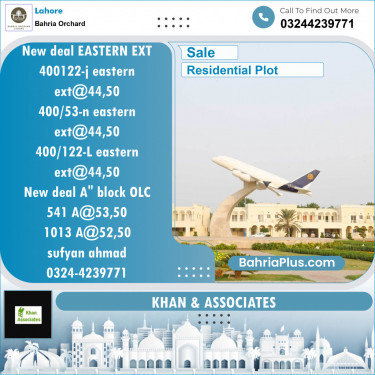 Residential Plot for Sale in Bahria Orchard, Lahore - (BP-123504)