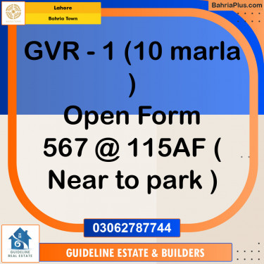 Residential Plot for Sale in Bahria Town, Lahore - (BP-123576)