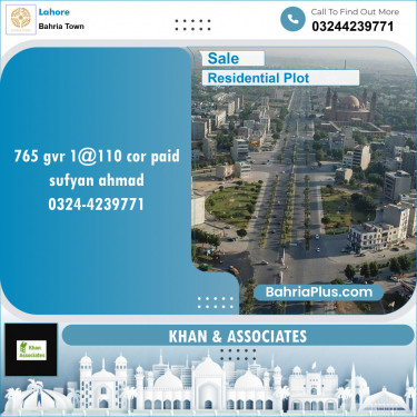Residential Plot for Sale in Bahria Town, Lahore - (BP-123592)