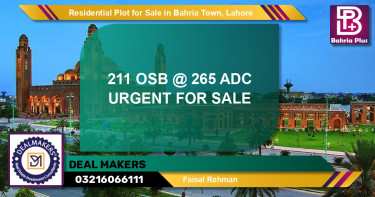 Residential Plot for Sale in Bahria Town, Lahore - (BP-123607)