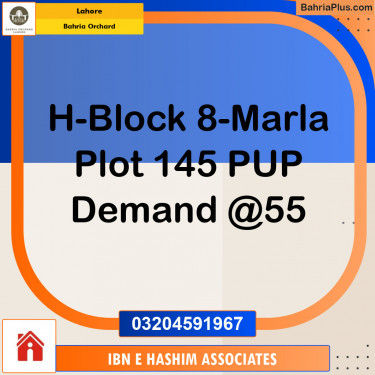 Residential Plot for Sale in Bahria Orchard, Lahore - (BP-123617)