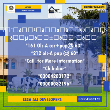 Residential Plot for Sale in Bahria Orchard, Lahore - (BP-123622)