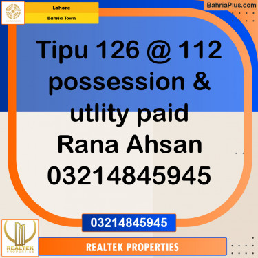 Residential Plot for Sale in Bahria Town, Lahore - (BP-123662)