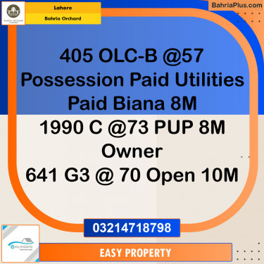 Residential Plot for Sale in Bahria Orchard, Lahore - (BP-123685)