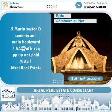 Commercial Plot for Sale in Bahria Town, Lahore - (BP-123738)