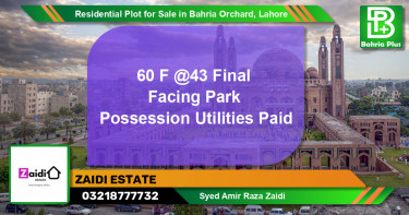 Residential Plot for Sale in Bahria Orchard, Lahore - (BP-123775)