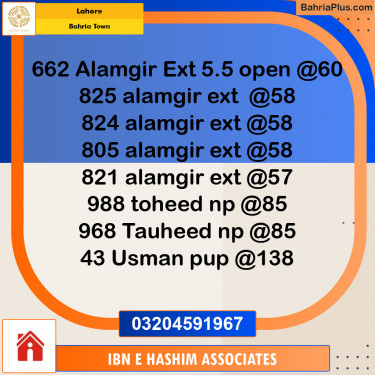 Residential Plot for Sale in Bahria Town, Lahore - (BP-123789)