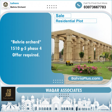 Residential Plot for Sale in Bahria Orchard, Lahore - (BP-123869)