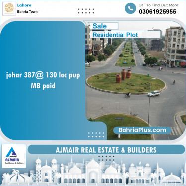 Residential Plot for Sale in Bahria Town, Lahore - (BP-124054)