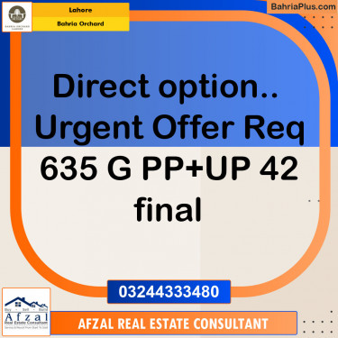 Residential Plot for Sale in Bahria Orchard, Lahore - (BP-124182)