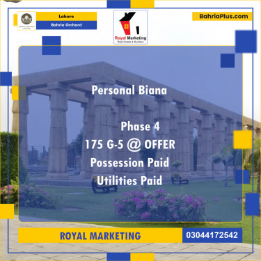 Residential Plot for Sale in Bahria Orchard, Lahore - (BP-124259)