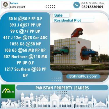 Residential Plot for Sale in Phase 2 - N Block -  Bahria Orchard, Lahore - (BP-124265)