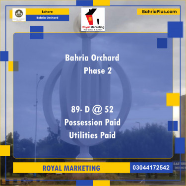 Residential Plot for Sale in Bahria Orchard, Lahore - (BP-124268)