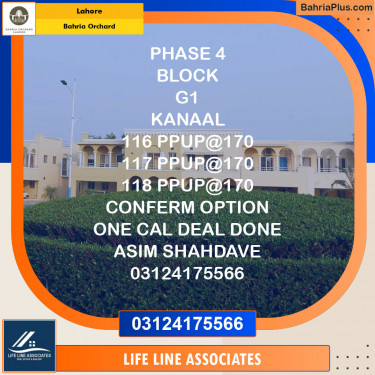 Residential Plot for Sale in Bahria Orchard, Lahore - (BP-124275)