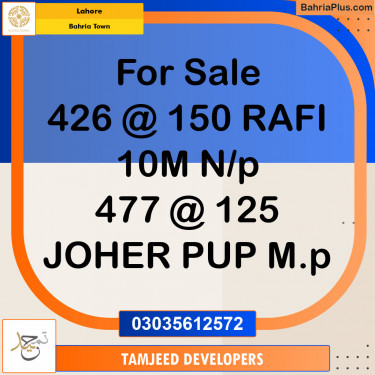 Residential Plot for Sale in Bahria Town, Lahore - (BP-124334)