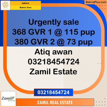 Residential Plot for Sale in Bahria Town, Lahore - (BP-124371)