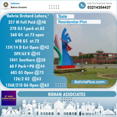 Residential Plot for Sale in Bahria Orchard, Lahore - (BP-124380)