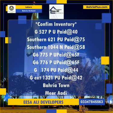 Residential Plot for Sale in Bahria Orchard, Lahore - (BP-124381)