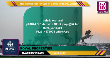 Residential Plot for Sale in Bahria Orchard, Lahore - (BP-124413)