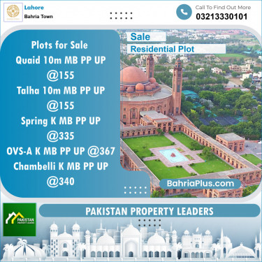Residential Plot for Sale in Bahria Town, Lahore - (BP-124415)