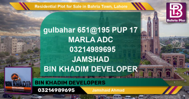 Residential Plot for Sale in Bahria Town, Lahore - (BP-124492)