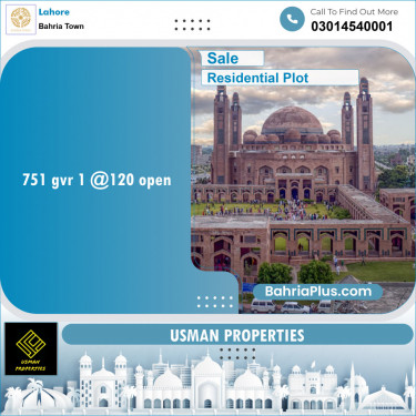 Residential Plot for Sale in Bahria Town, Lahore - (BP-124500)