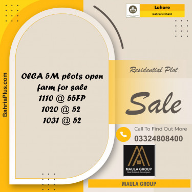Residential Plot for Sale in OLC-A Block -  Bahria Orchard, Lahore - (BP-124505)