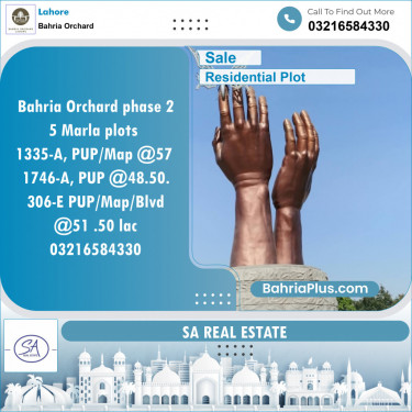 Residential Plot for Sale in Bahria Orchard, Lahore - (BP-124529)