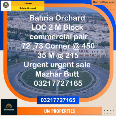 Residential Plot for Sale in Bahria Orchard, Lahore - (BP-124543)