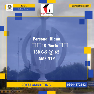 Residential Plot for Sale in Bahria Orchard, Lahore - (BP-124581)